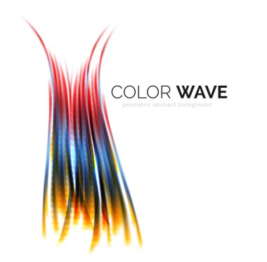 Soyut renk dalgası tasarım ögesi