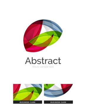 Daire logo. Şeffaf örtüşen girdap şekiller. Modern temiz iş simgesi