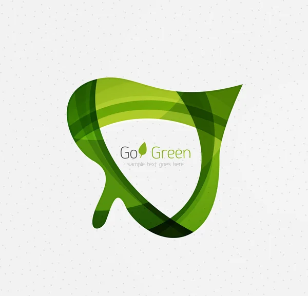 Conceito verde, design geométrico folha ecológica — Vetor de Stock