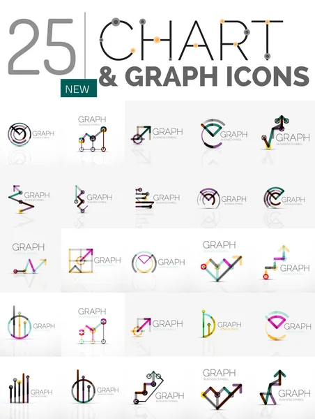 Samling av diagram logotyper — Stock vektor