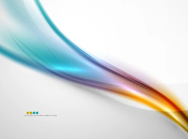 Rainbow color glossy silk elegant wave — Stock Vector