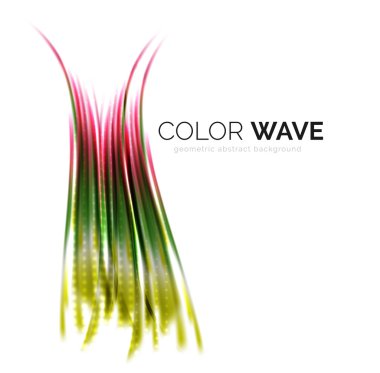 Parlak dalga beyaz arka plan üzerinde izole