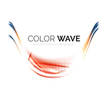 Parlak dalga beyaz arka plan üzerinde izole