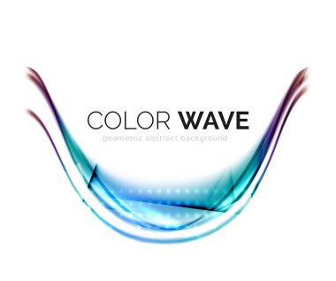 Parlak dalga beyaz arka plan üzerinde izole