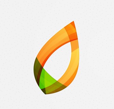 Yeşil kavramı, geometrik tasarım Eko yaprak