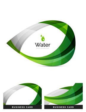 Soyut geometrik su damla tasarım