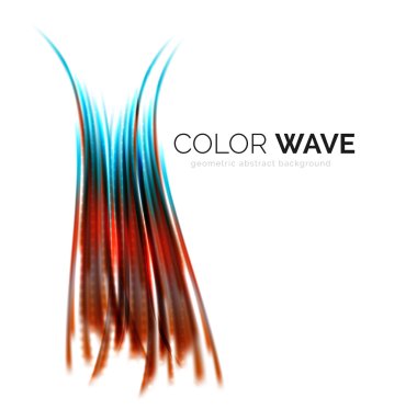 Parlak dalga beyaz arka plan üzerinde izole