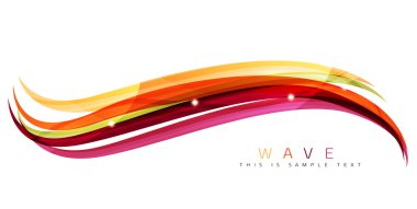 Renkli çizgili dalga kompozisyon, iş şablon