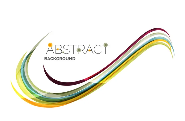 Geometrisch abstracte achtergrond, swirl kleurrijke lijnen — Stockvector