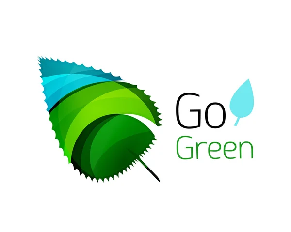 Go verde logotipo da natureza abstrata —  Vetores de Stock