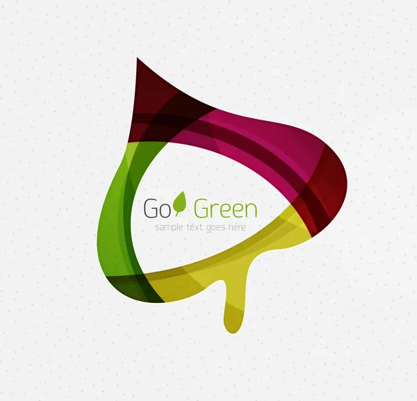 Gröna koncept, geometriska utformning eco blad — Stock vektor