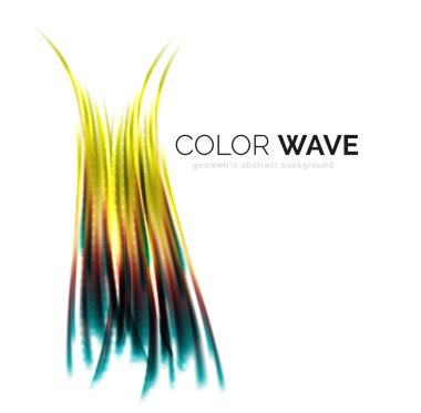 Soyut renk dalgası tasarım ögesi