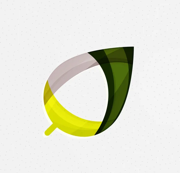 Зелене поняття, геометричний дизайн еко-листя — стоковий вектор
