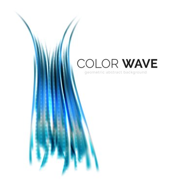 Parlak dalga beyaz arka plan üzerinde izole