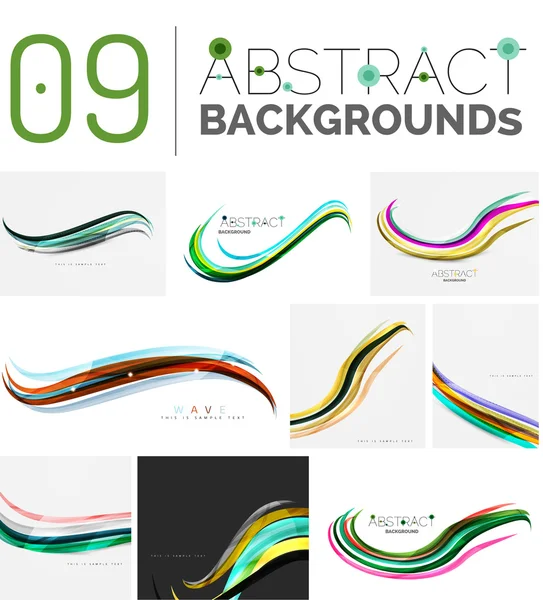 Reeks abstracte achtergronden — Stockvector