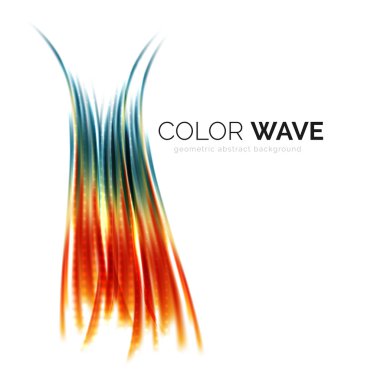 Soyut renk dalgası tasarım ögesi