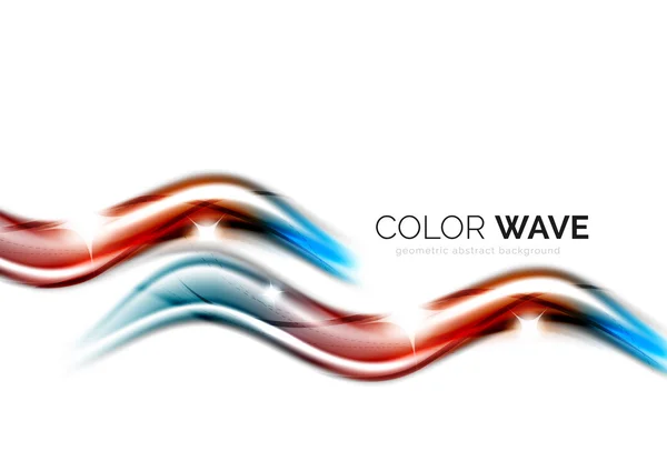 Glossy wave isolated on white background — Stock Vector