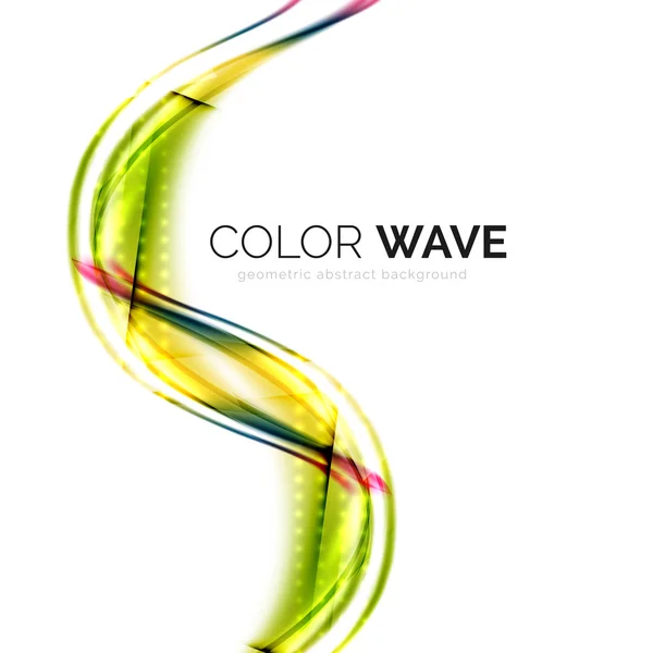 Glossy wave isolated on white background — Stock Vector