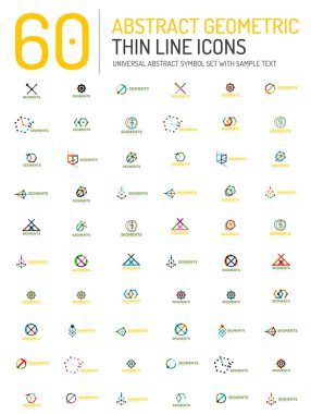 Doğrusal soyut logoları koleksiyonu