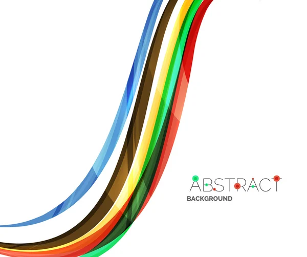 Líneas de color arco iris en blanco. Elemento de onda de identidad — Vector de stock