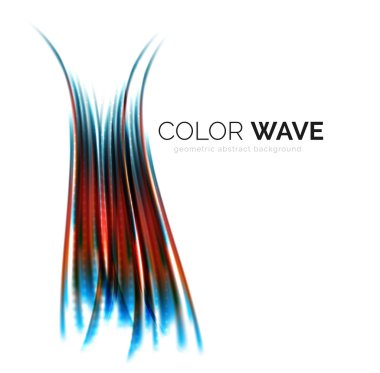 Parlak dalga beyaz arka plan üzerinde izole