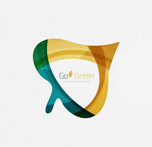 Groene concept, geometrisch ontwerp eco blad — Stockvector
