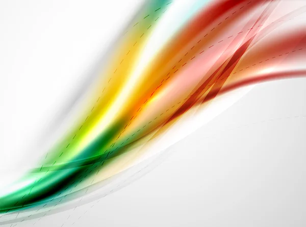 Arco-íris cor brilhante de seda onda elegante — Vetor de Stock