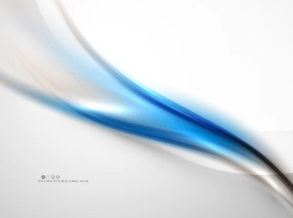 Blau glänzende Seidenwellen-Design-Vorlage — Stockvektor