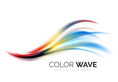 Parlak dalga beyaz arka plan üzerinde izole