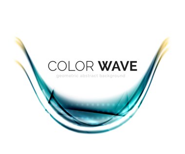 Parlak dalga beyaz arka plan üzerinde izole