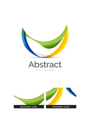 Daire logo. Şeffaf örtüşen girdap şekiller. Modern temiz iş simgesi