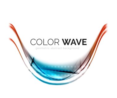 Parlak dalga beyaz arka plan üzerinde izole