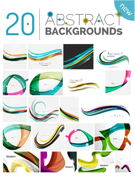 Pack of vector abstract backgrounds — Stock Vector