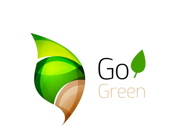 Ga van abstract groen logo — Stockvector