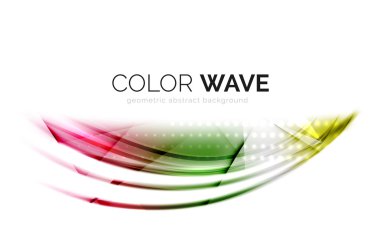 Parlak dalga beyaz arka plan üzerinde izole