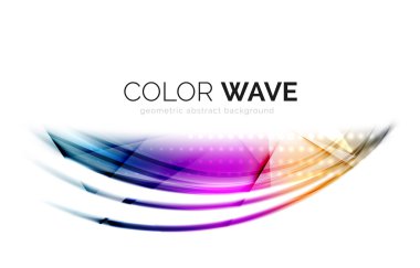 Parlak dalga beyaz arka plan üzerinde izole