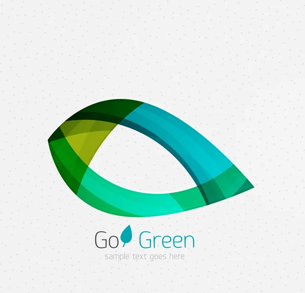 Concepto verde, diseño geométrico eco hoja — Archivo Imágenes Vectoriales