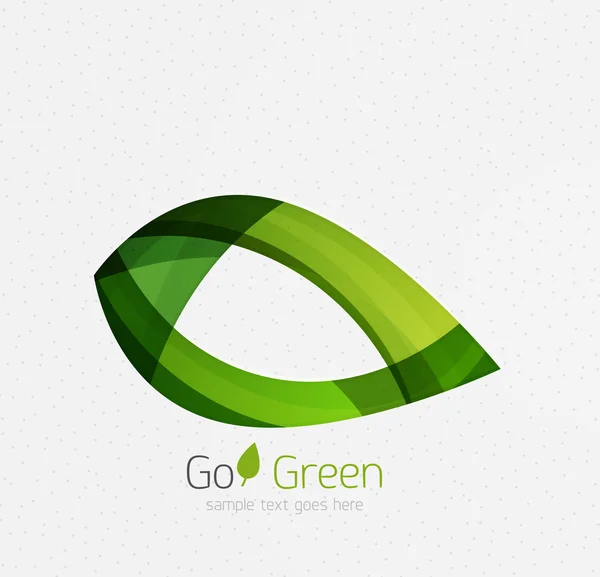 Concepto verde, diseño geométrico eco hoja — Vector de stock