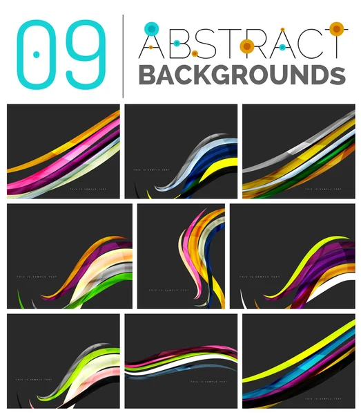 Pack of vector abstract backgrounds — Stock Vector