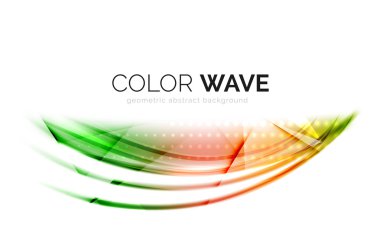 Parlak dalga beyaz arka plan üzerinde izole