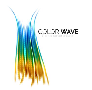 Parlak dalga beyaz arka plan üzerinde izole