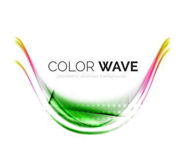 Parlak dalga beyaz arka plan üzerinde izole