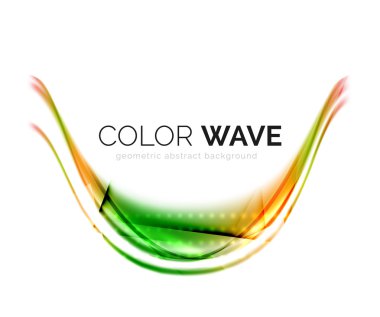 Parlak dalga beyaz arka plan üzerinde izole