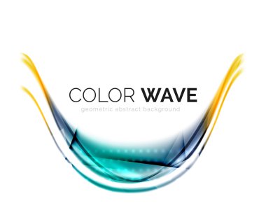 Soyut renk dalgası tasarım ögesi