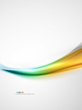 Parlak renkli dalga ile bulanıklık ve parlayan etkileri