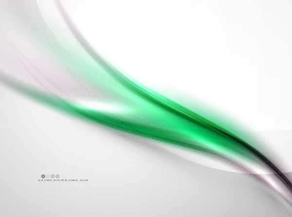 Plantilla de color verde futurista en onda — Vector de stock