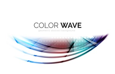 Parlak dalga beyaz arka plan üzerinde izole