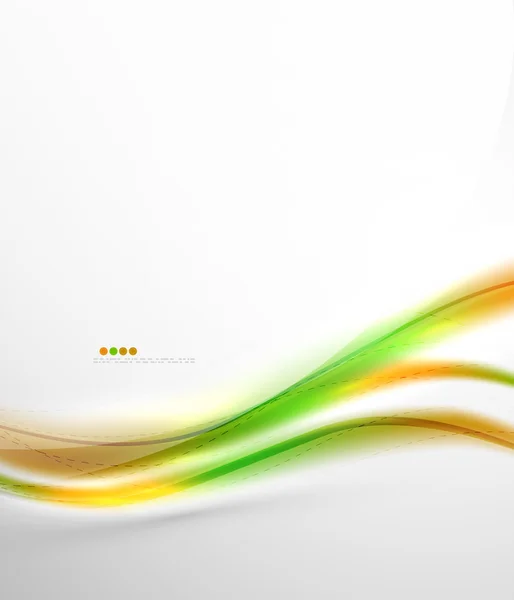 ぼかしと光る効果の明るい色波 — ストックベクタ