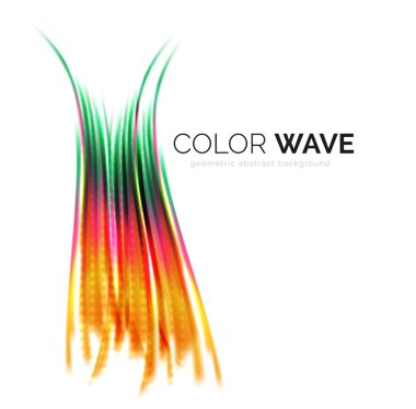 Parlak dalga beyaz arka plan üzerinde izole