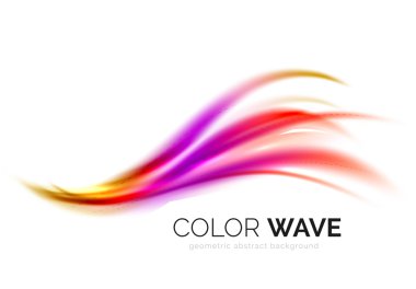 Parlak dalga beyaz arka plan üzerinde izole